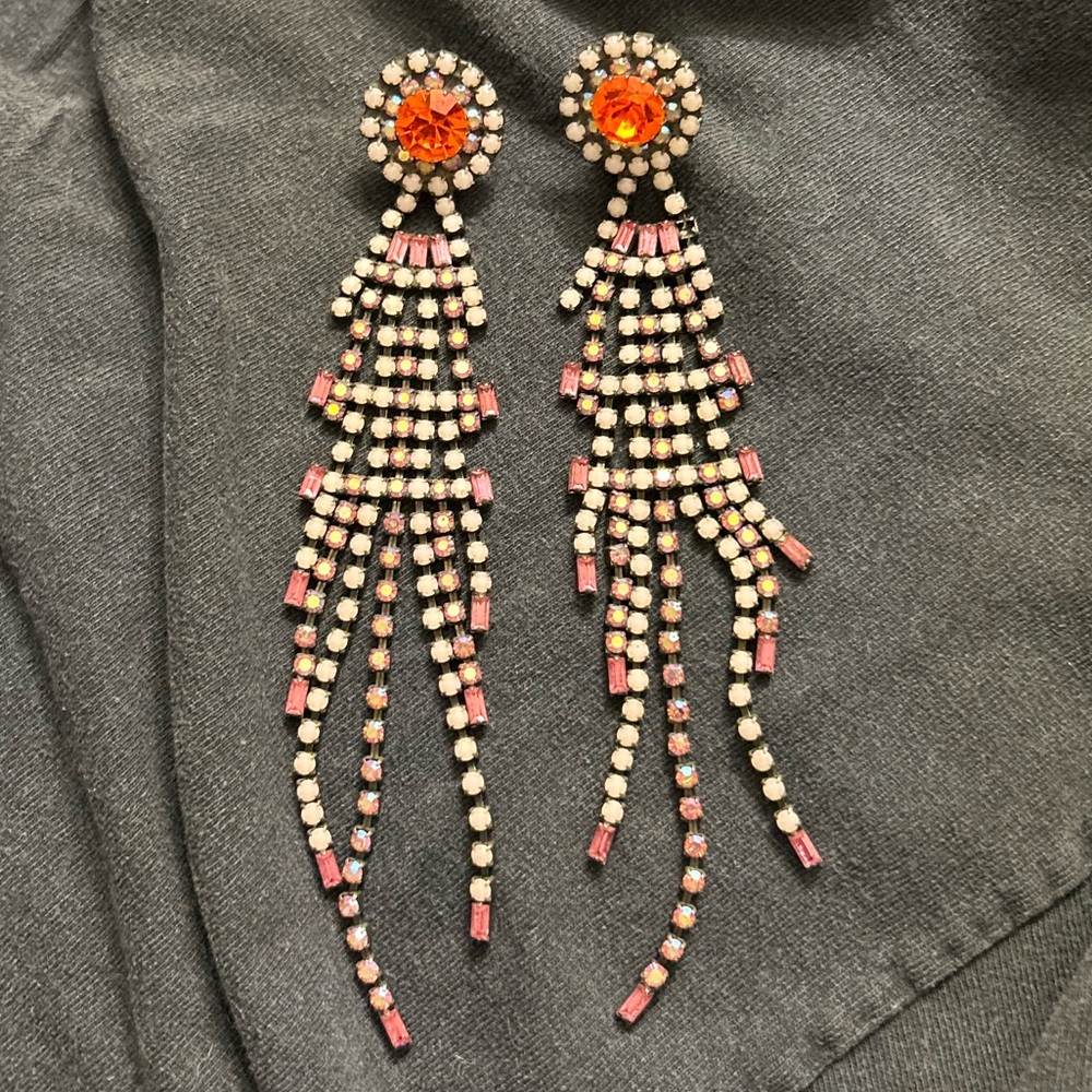 Vintage Stone Drop Earrings